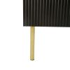 Modern Simple Sideboard with Particle Board and MDF Board;  Adjustable Shelves Luxury Style Cabinet with Gold Metal Legs and Handles for Hallway