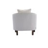 COOLMORE Accent Chair with Ottoman, Mid Century Modern Barrel Chair Upholstered Club Tub Round Arms Chair for Living Room