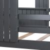 Wooden Twin Over Full Bunk Bed, Loft Bed with Playhouse, Farmhouse, Ladder and Guardrails