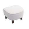 COOLMORE Accent Chair with Ottoman, Mid Century Modern Barrel Chair Upholstered Club Tub Round Arms Chair for Living Room