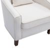 COOLMORE Accent Chair with Ottoman, Mid Century Modern Barrel Chair Upholstered Club Tub Round Arms Chair for Living Room