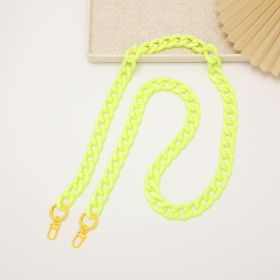 Color Acrylic Chain Mobile Phone Charm Handmade Bag (Option: Yellow-21 × 29mm)