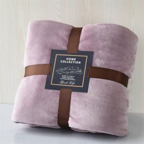 Nap Travel Solid Color Flannel Thickened Blanket (Option: Cameo-180X200cm)