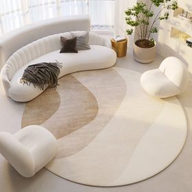 Silent Wind Absorbent Round Carpet Cream Wind Hanging Basket Dressing Table Bedroom Bedside Household Crystal (Option: Modern 12-140x140CM)